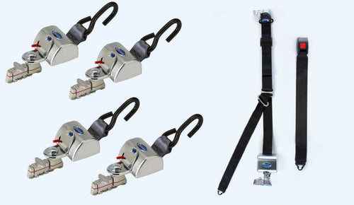 Q'Straint QRT Max Retractor Kit w/ Combo Lap/Shoulder Belt for L-Track | Q-8307-A1-L wheelchairstrap.com