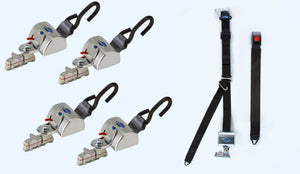 Q'Straint QRT Max Retractor Kit w/ Combo Lap/Shoulder Belt for L-Track | Q-8307-A1-L wheelchairstrap.com