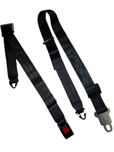 Standard Lap & Shoulder Belt Combination with Manual Height Adjuster and Pin Connectors Q8-6325-A-FP Q'Straint