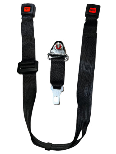 Static Shoulder Belt with 2 Piece with Buckle and Black Webbing | H450227 AMF Bruns